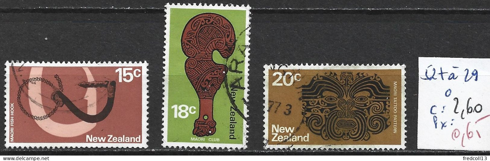 NOUVELLE-ZELANDE 527 à 29 Oblitérés Côte 2.60 € - Used Stamps