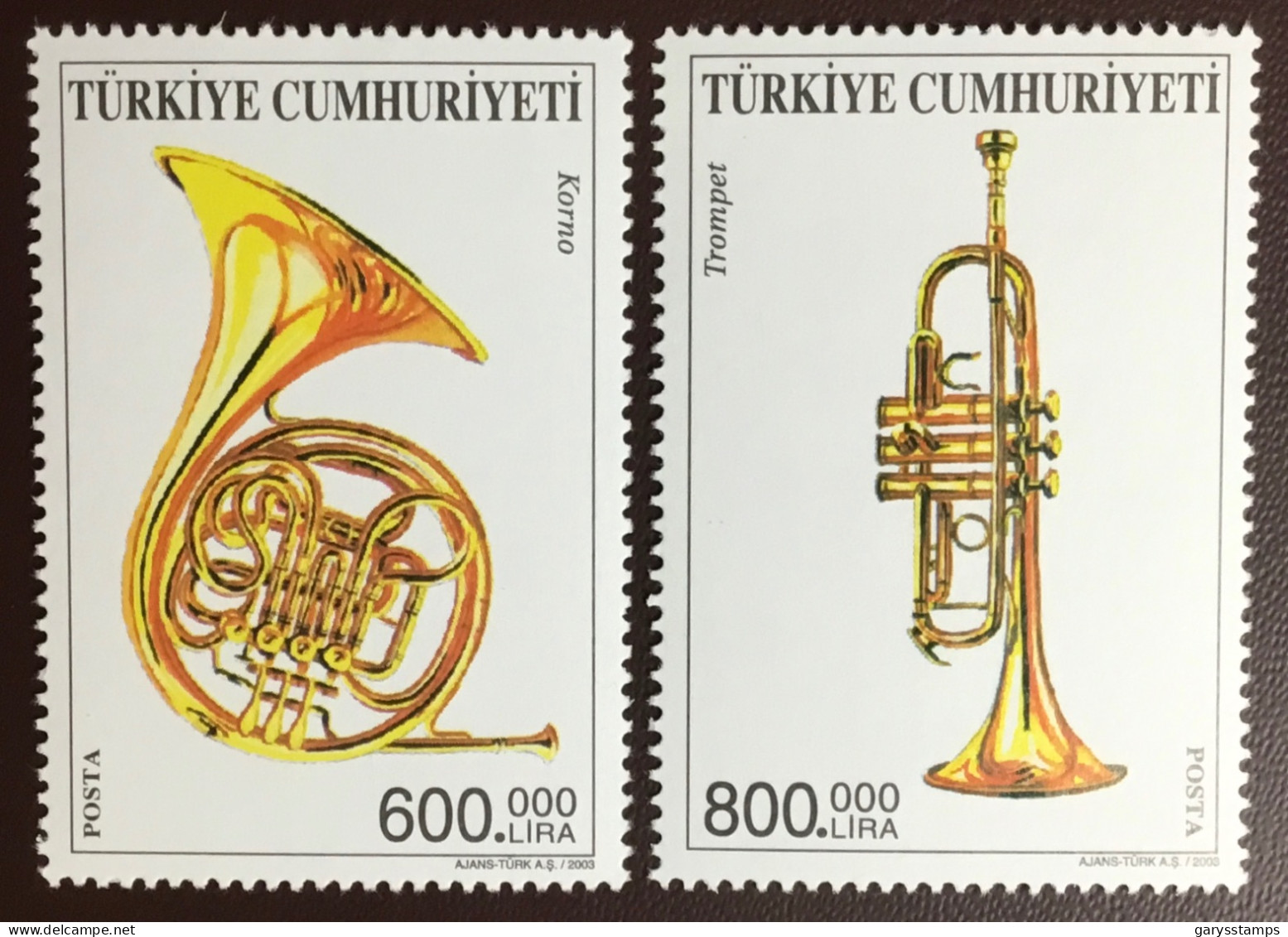 Turkey 2003 Musical Instruments MNH - Unused Stamps