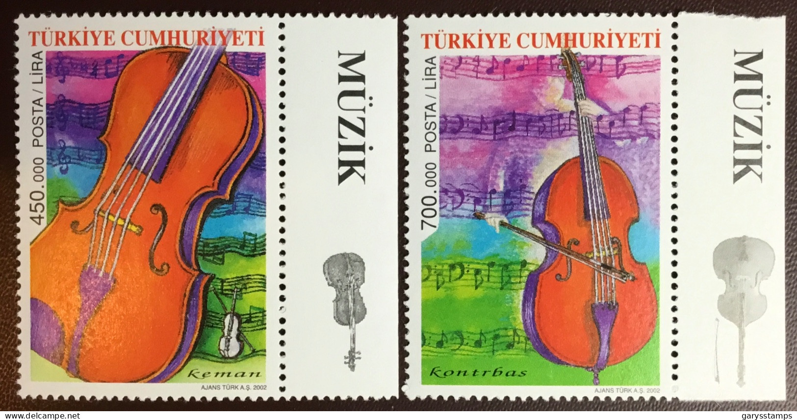 Turkey 2002 Musical Instruments MNH - Unused Stamps
