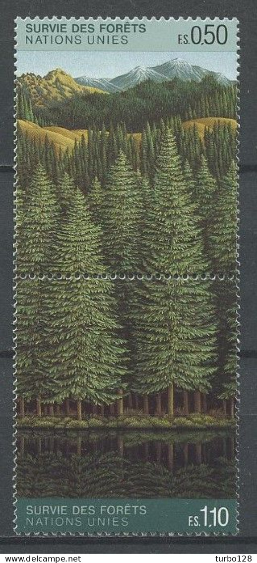 NU Genève 1987 N° 165/166 ** Neufs  MNH Superbes C 9 € Forêt De Sapin Arbres Trees Dessin De B. Bralds Pays-Bas - Unused Stamps