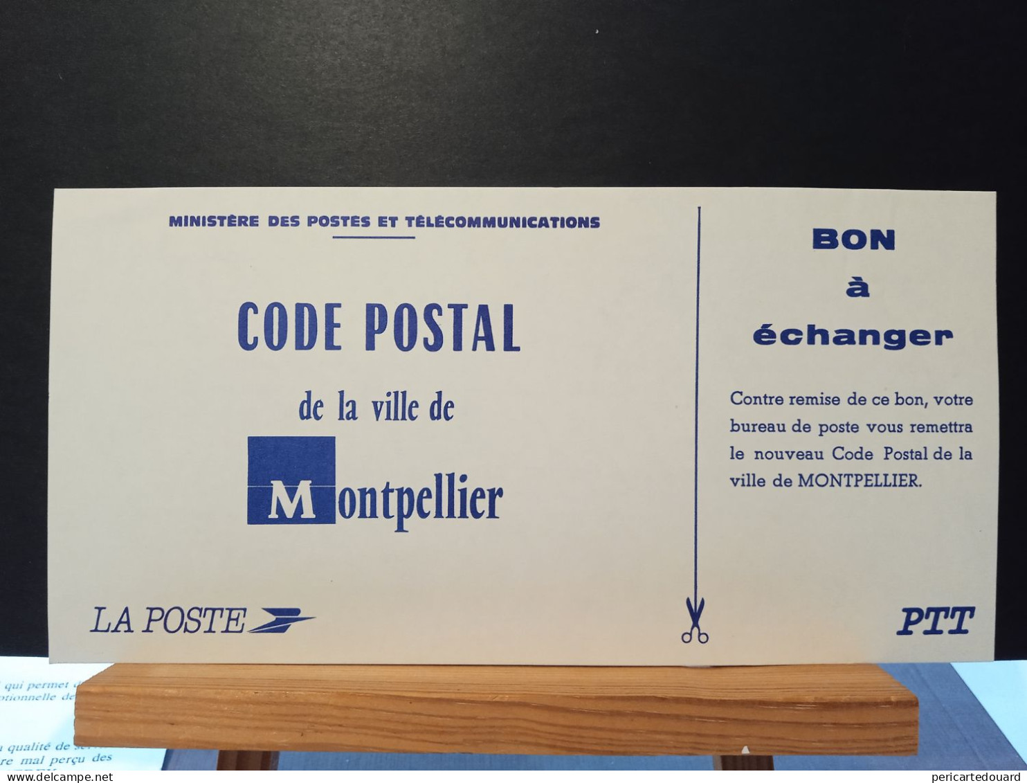 Code Postal. Carte D'informations Des PTT, Secteur Postal 34070 Montpellier Estanove. Neuve - Brieven En Documenten
