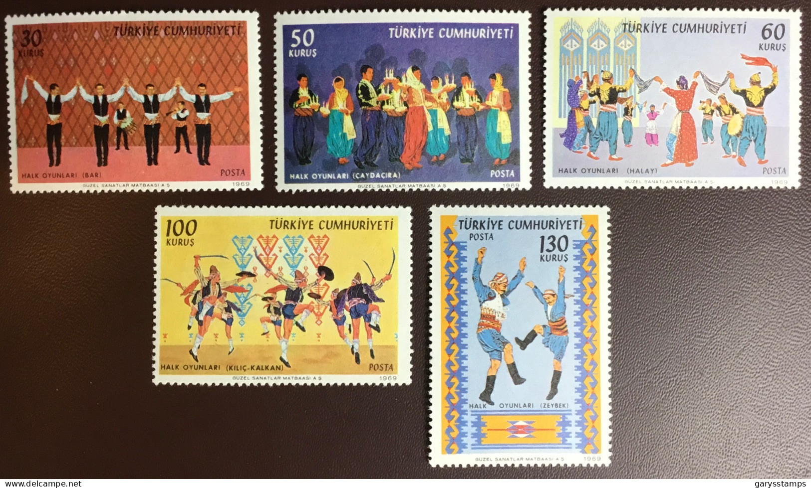 Turkey 1969 Folk Dances MNH - Unused Stamps