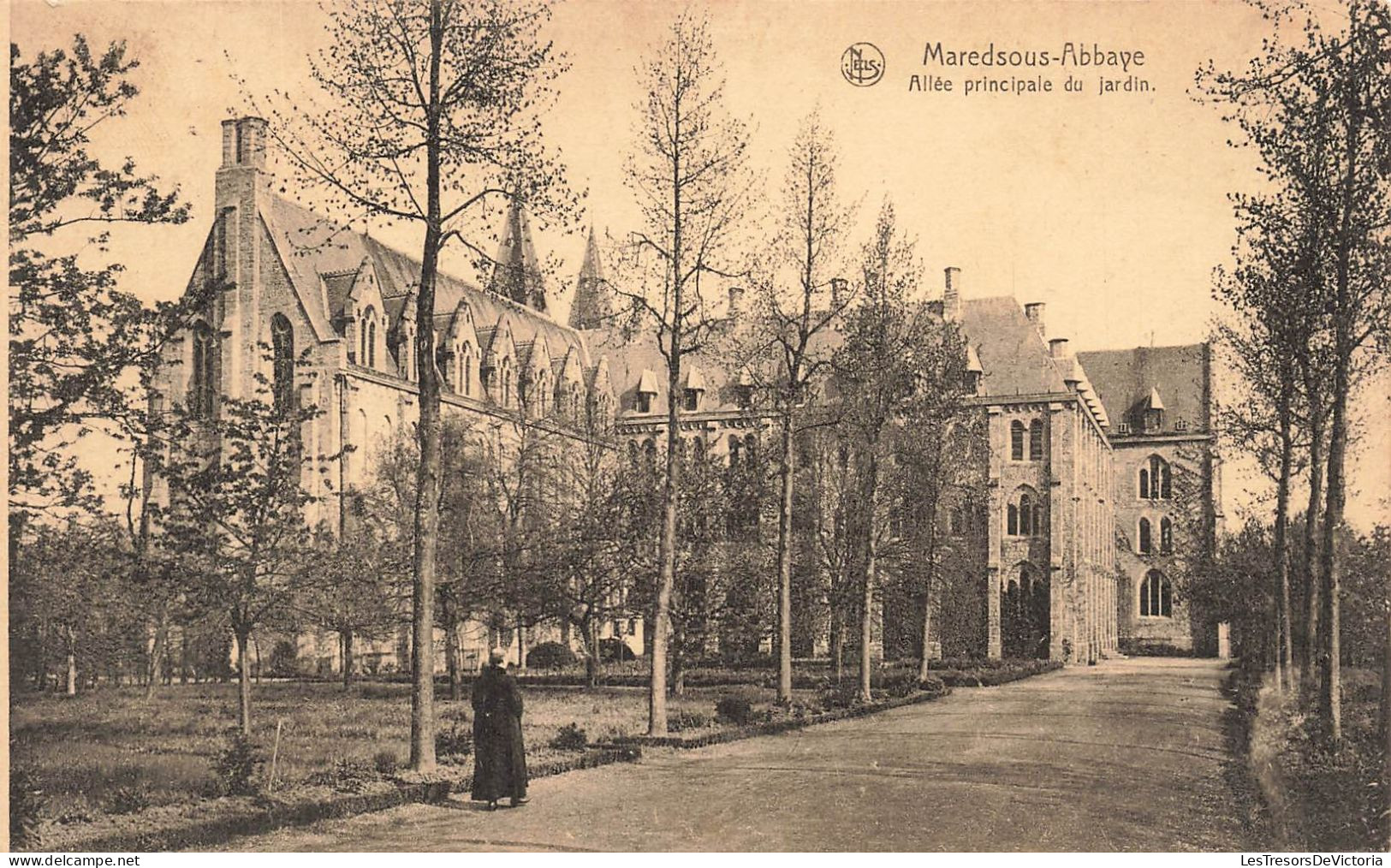 BELGIQUE - Maredsous - Abbaye - Allée Principale Du Jardin - Carte Postale Ancienne - Namur