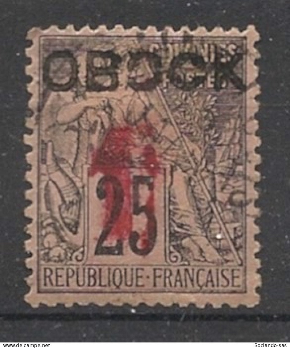 OBOCK - 1892 - N°YT. 21b - Type Alphée Dubois 1 Sur 25c - VARIETE Double Surcharge Du 1 - Oblitéré / Used - Used Stamps