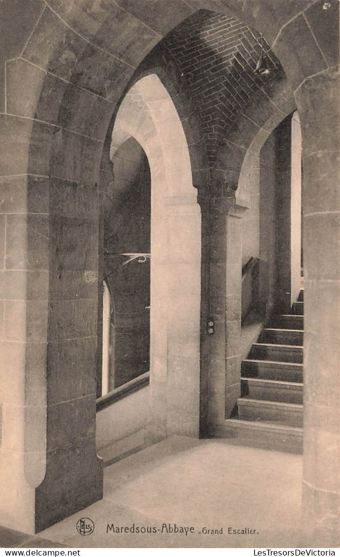 BELGIQUE - Maredsous - Abbaye - Grand Escalier - Carte Postale Ancienne - Namur