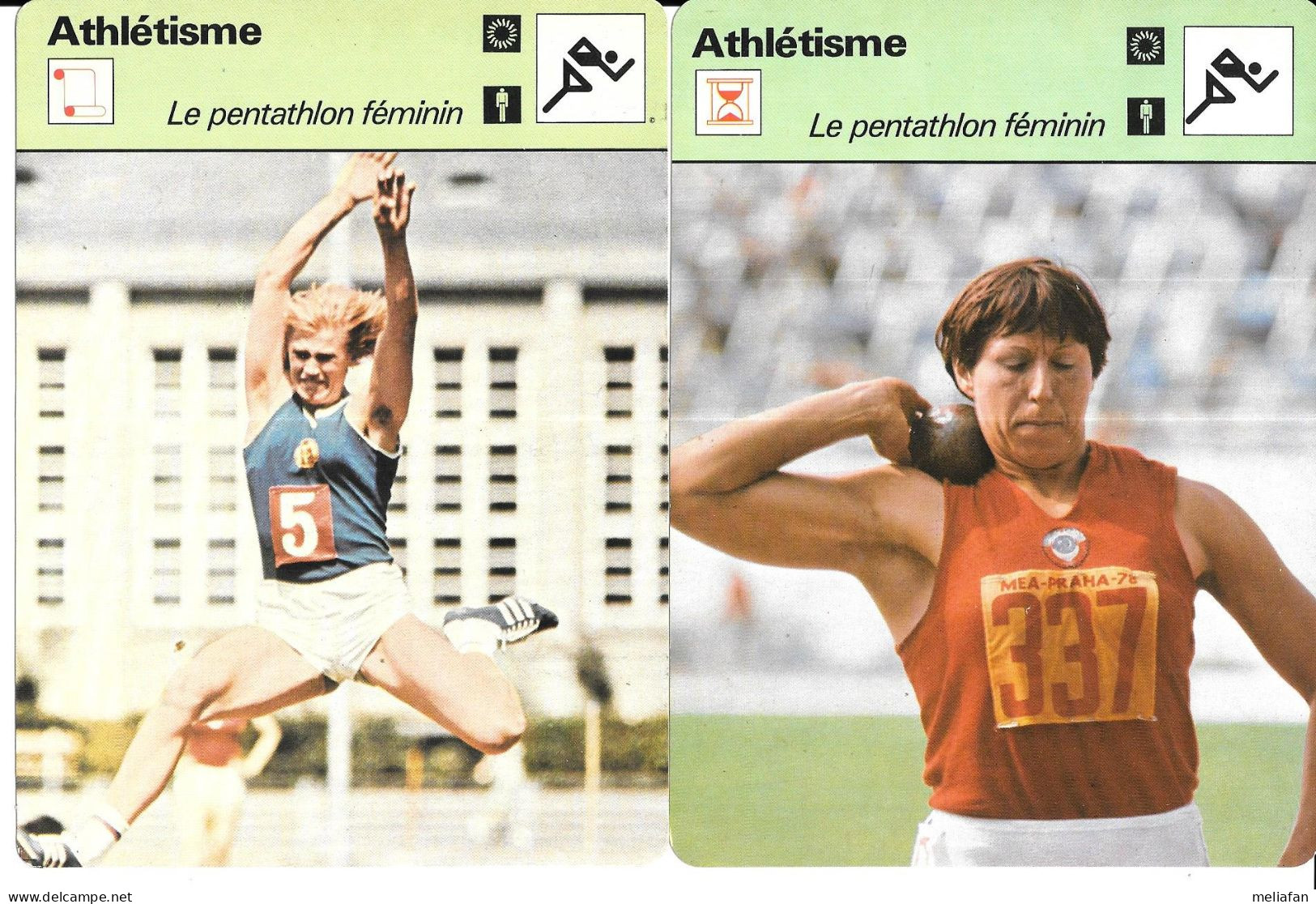 GF1873 - FICHES RENCONTRE -  DECATHLON PENTATHLON - SIEVERT - YANG CHUAN KWANG - POLLAK - TKATCHENKO - Atletismo