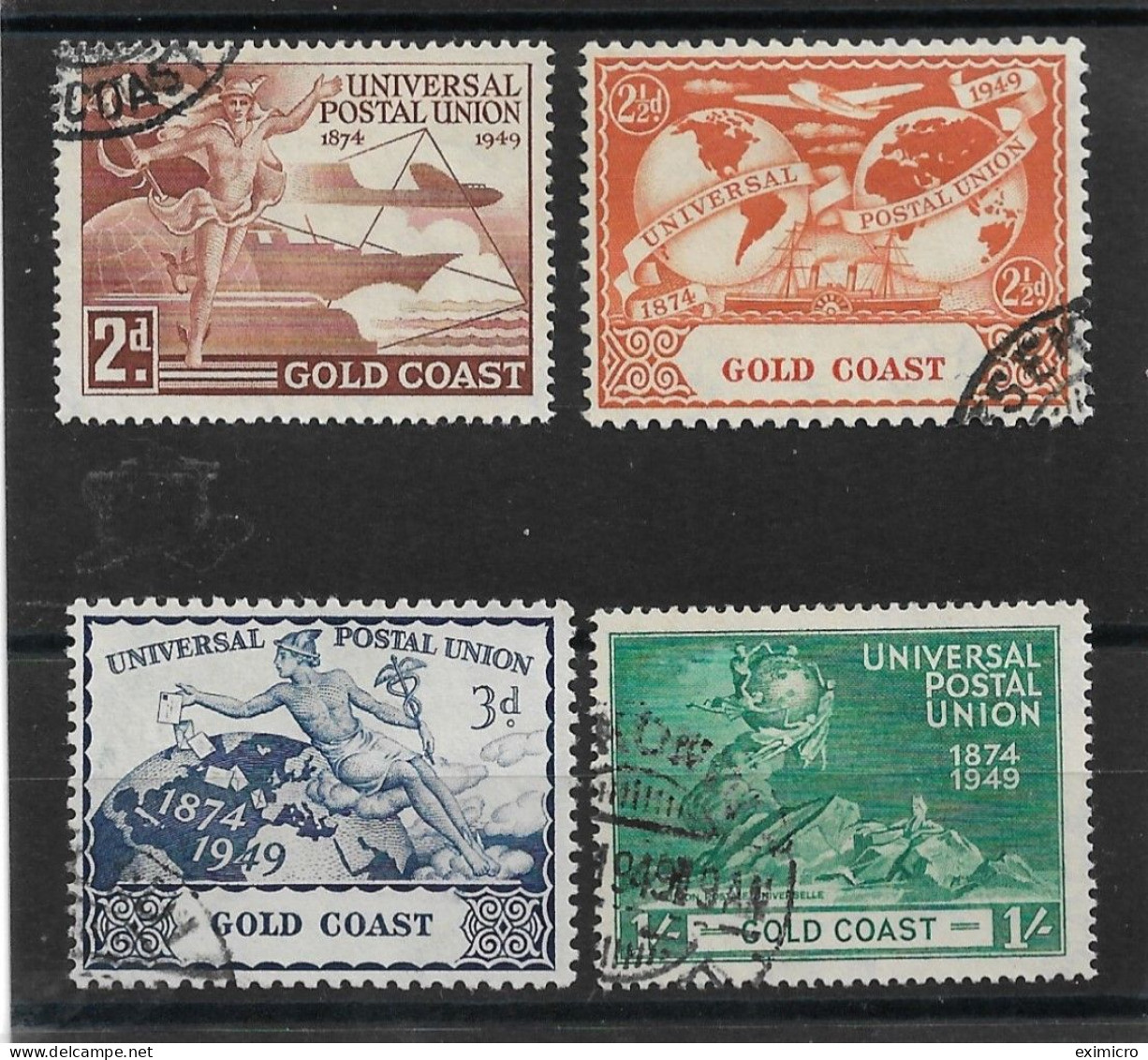 GOLD COAST 1949 UPU SET FINE USED Cat £10 - Gold Coast (...-1957)