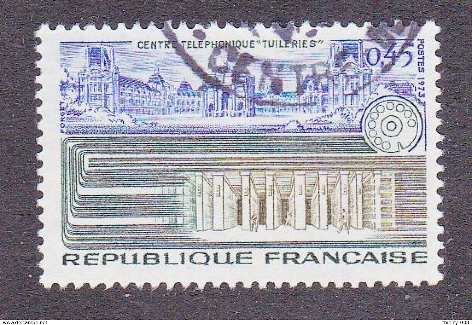 1750 France 1973 Oblitéré  Centre Téléphonique Tuileries - Lots & Kiloware (max. 999 Stück)