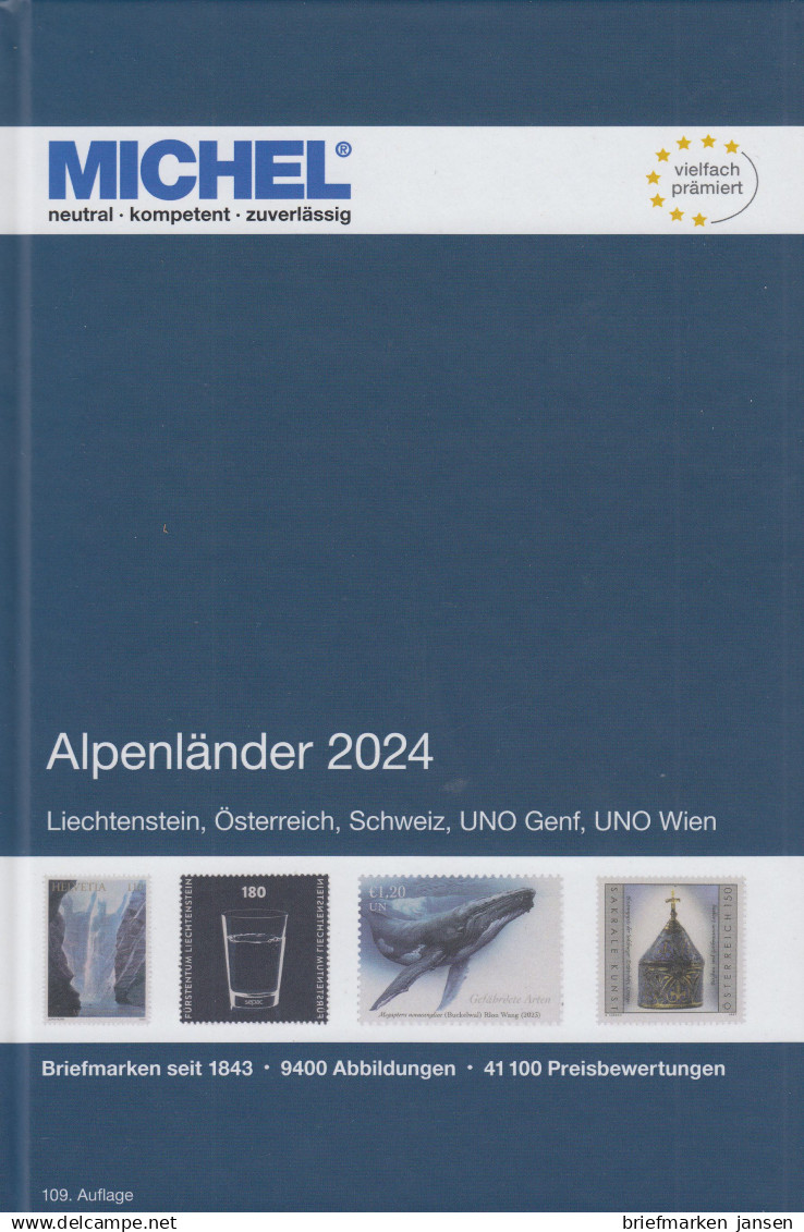 Michel Europa Katalog Band 1 - Alpenländer 2024, 109. Auflage - Autriche