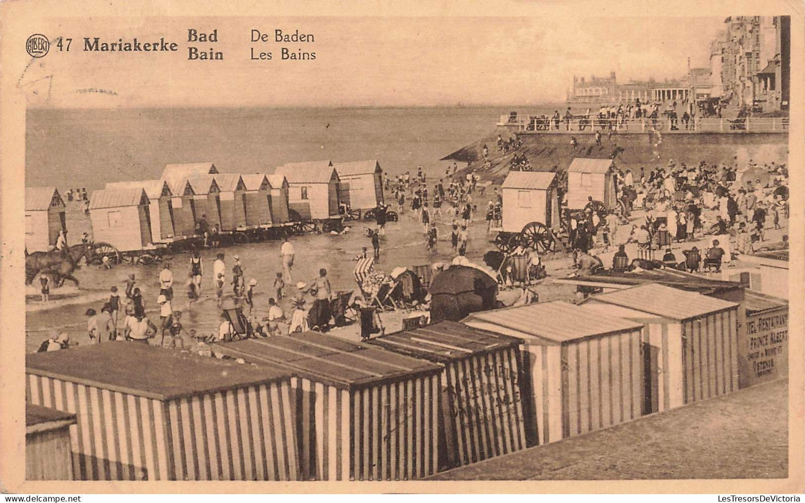 BELGIQUE - Mariakerke - Bain - Les Bains - Animé - Carte Postale Ancienne - Oostende