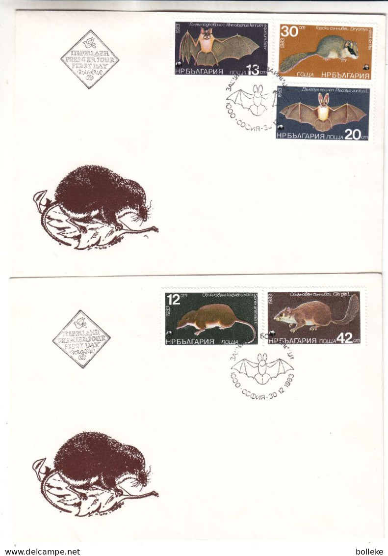 W.W.F. - Bulgarie - Lettre De 1983 - Oblit Sophia - Chauve Souris - Rats  ? - Valeur 12 Euros - - Briefe U. Dokumente