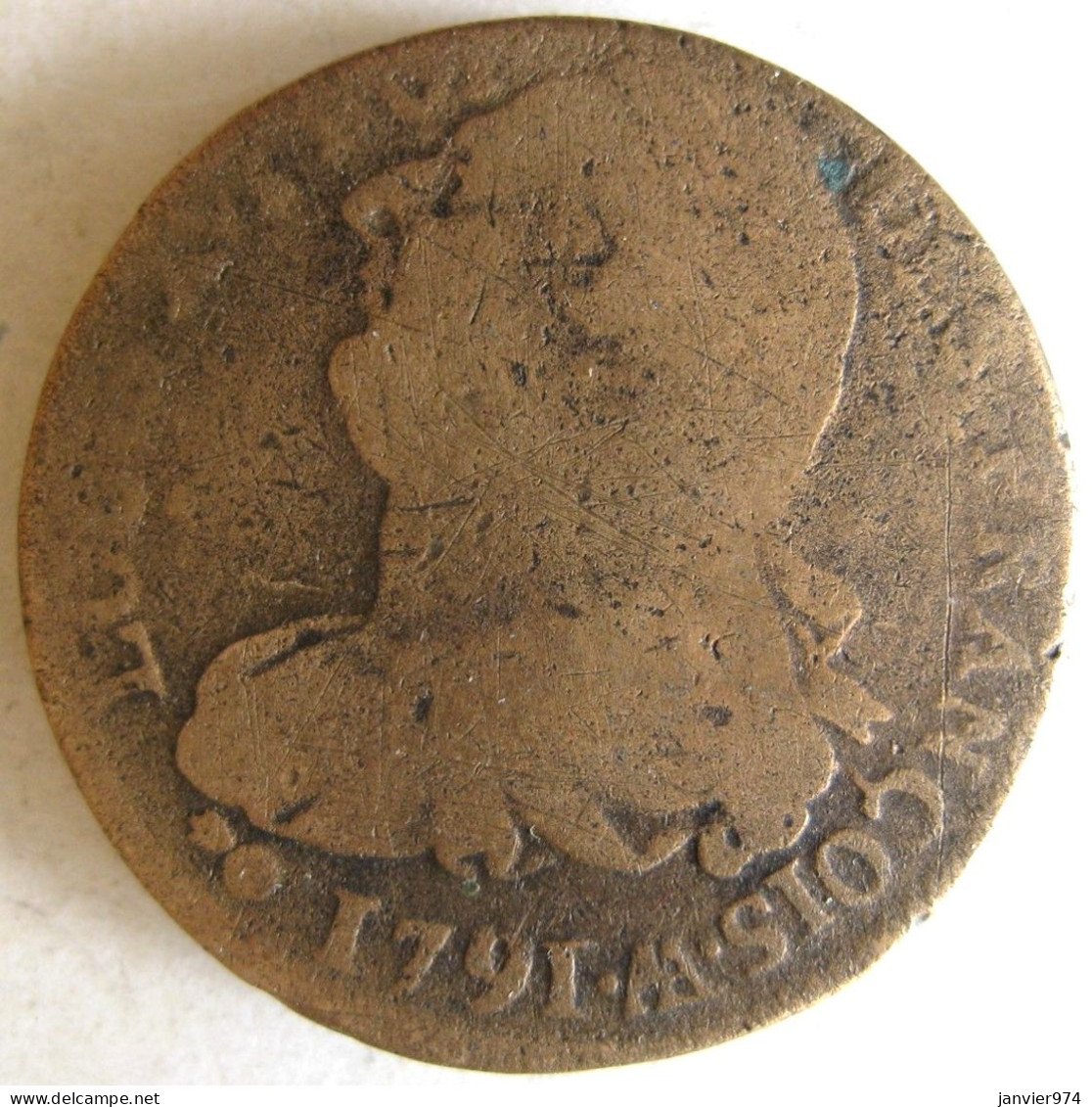 Constitution, 2 Sols François 1791 AA Metz An 3, Louis XVI, Gad# 25 ; 26,9 G -  33 Mm - 1791-1792 Constitución 