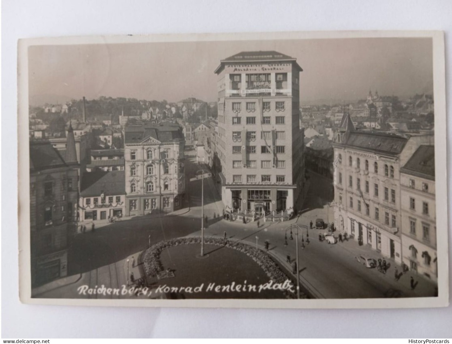 Reichenberg, Konrad Henleinplatz, Liberec, NS-Propaganda 1939 - Boehmen Und Maehren