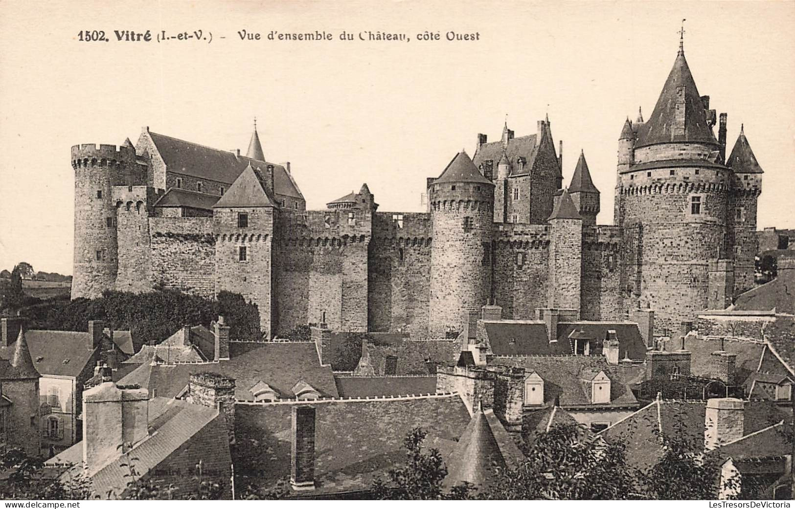 FRANCE - Vitré - Vue D'ensemble Du Château - Carte Postale Ancienne - Vitre