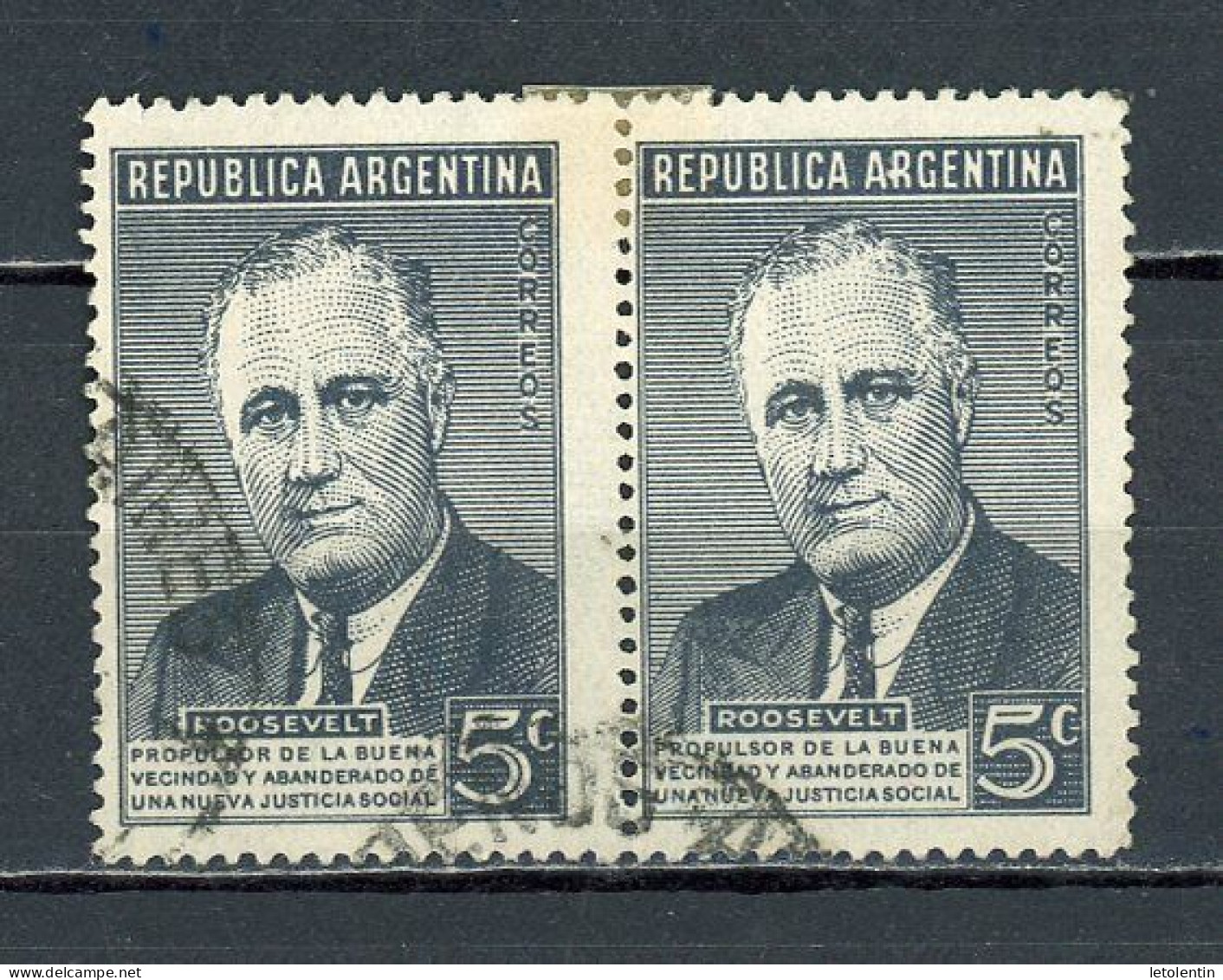 ARGENTINE : ROOSEVELT  - N° Yvert 465 Obli. - Used Stamps