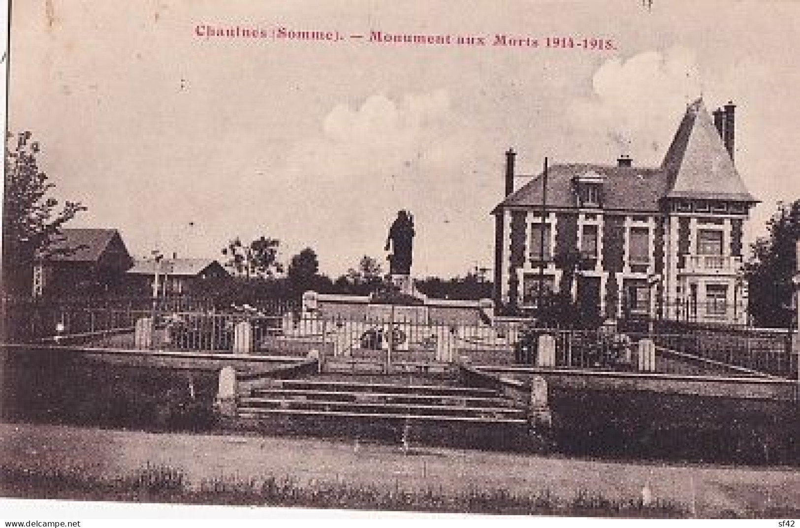 CHAULNES               MONUMENT AUX MORTS - Chaulnes