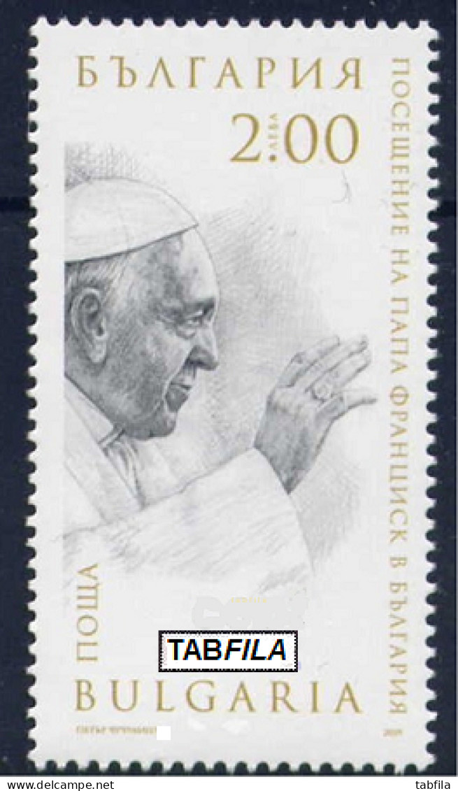 BULGARIA - 2019 - Visite Du Pape François En Bulgarie - 1v** + Vignet - Unused Stamps