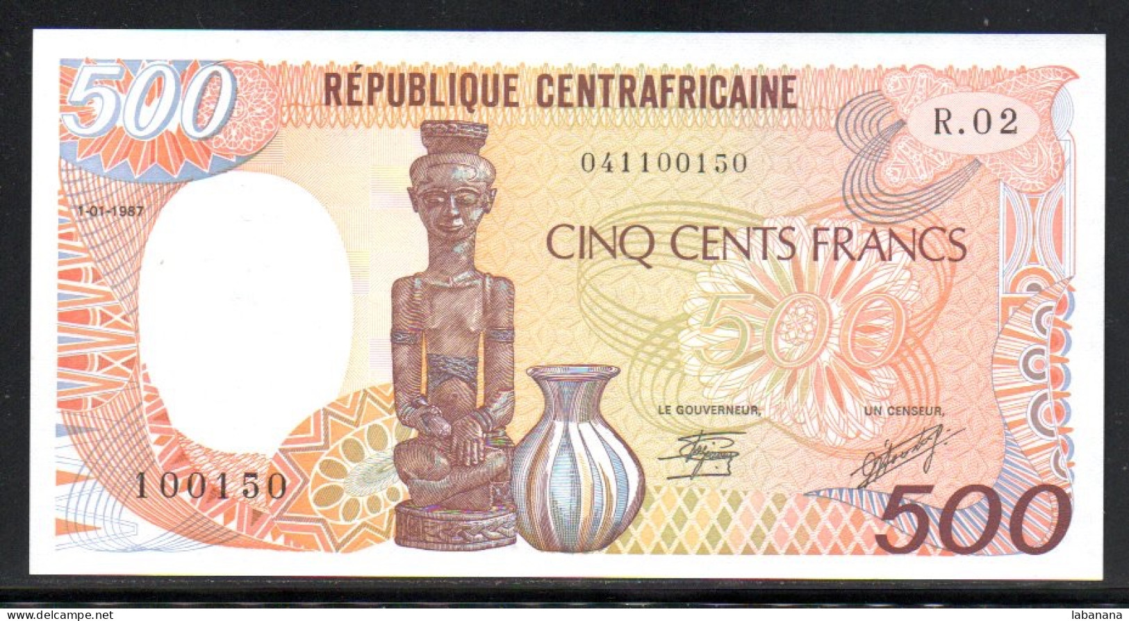 685-Centrafricaine 500fr 1987 R02 Neuf/unc - Centraal-Afrikaanse Republiek