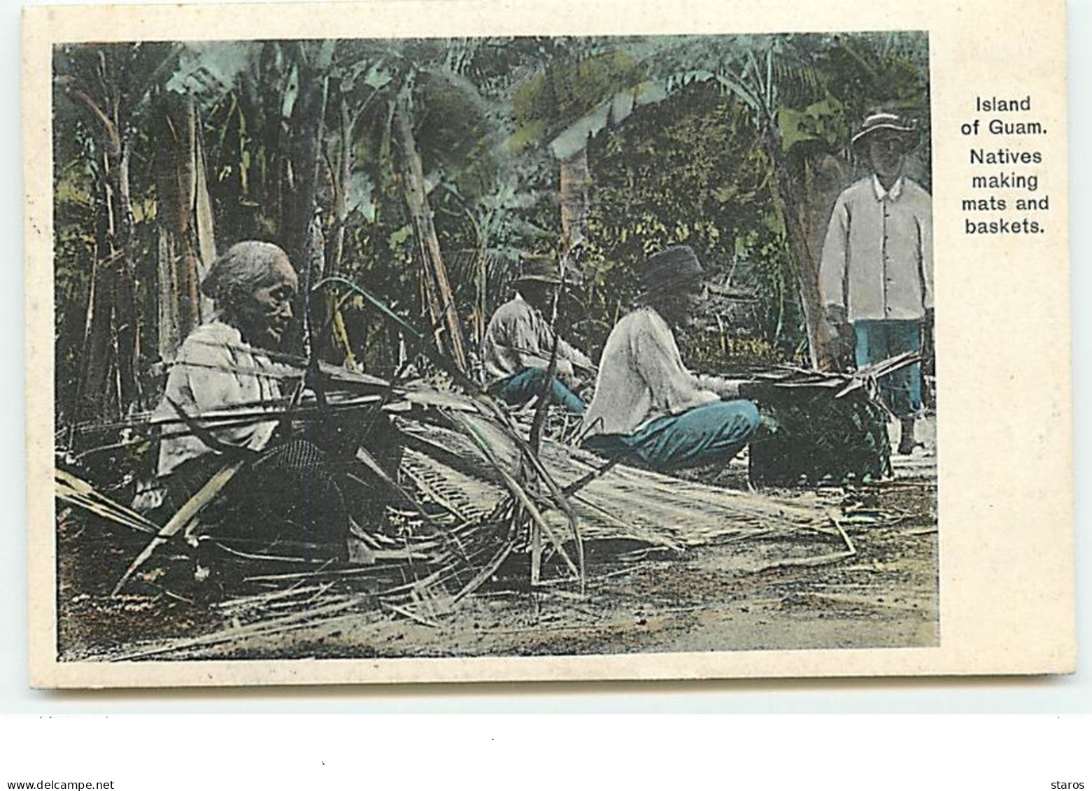 Island Of GUAM - Natives Making Mats Ans Baskets - Guam