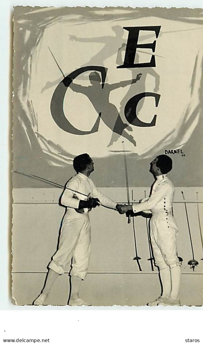ECC - Deux Escrimeurs - Dédicaces Au Dos - Fencing