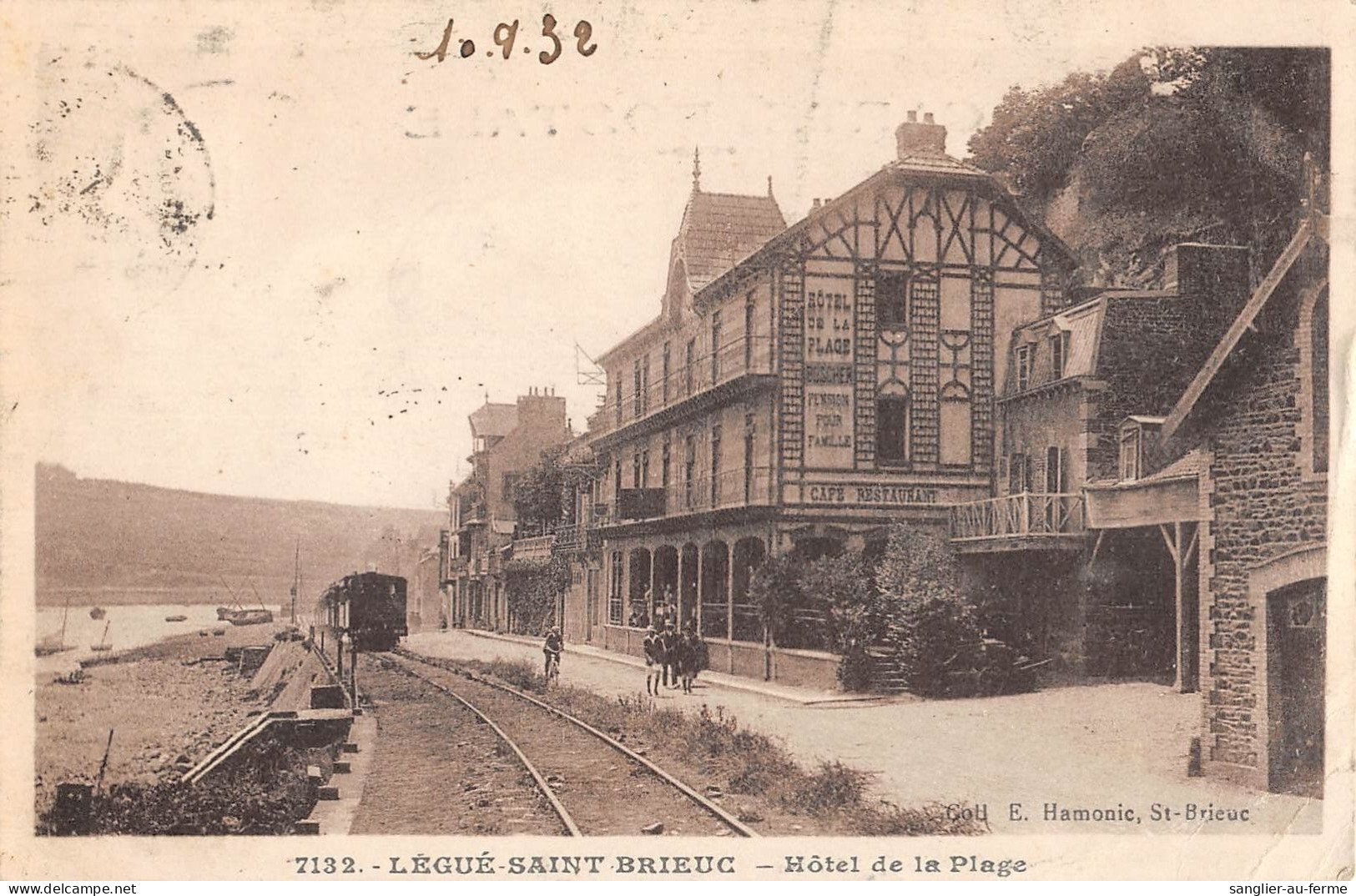 CPA 22 LEGUE SAINT BRIEUC / HOTEL DE LA PLAGE / TRAIN - Other & Unclassified