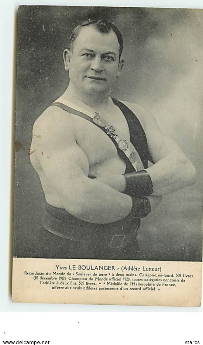 Sportif - Yves Le Boulanger - Athlète Lutteur - Wrestling