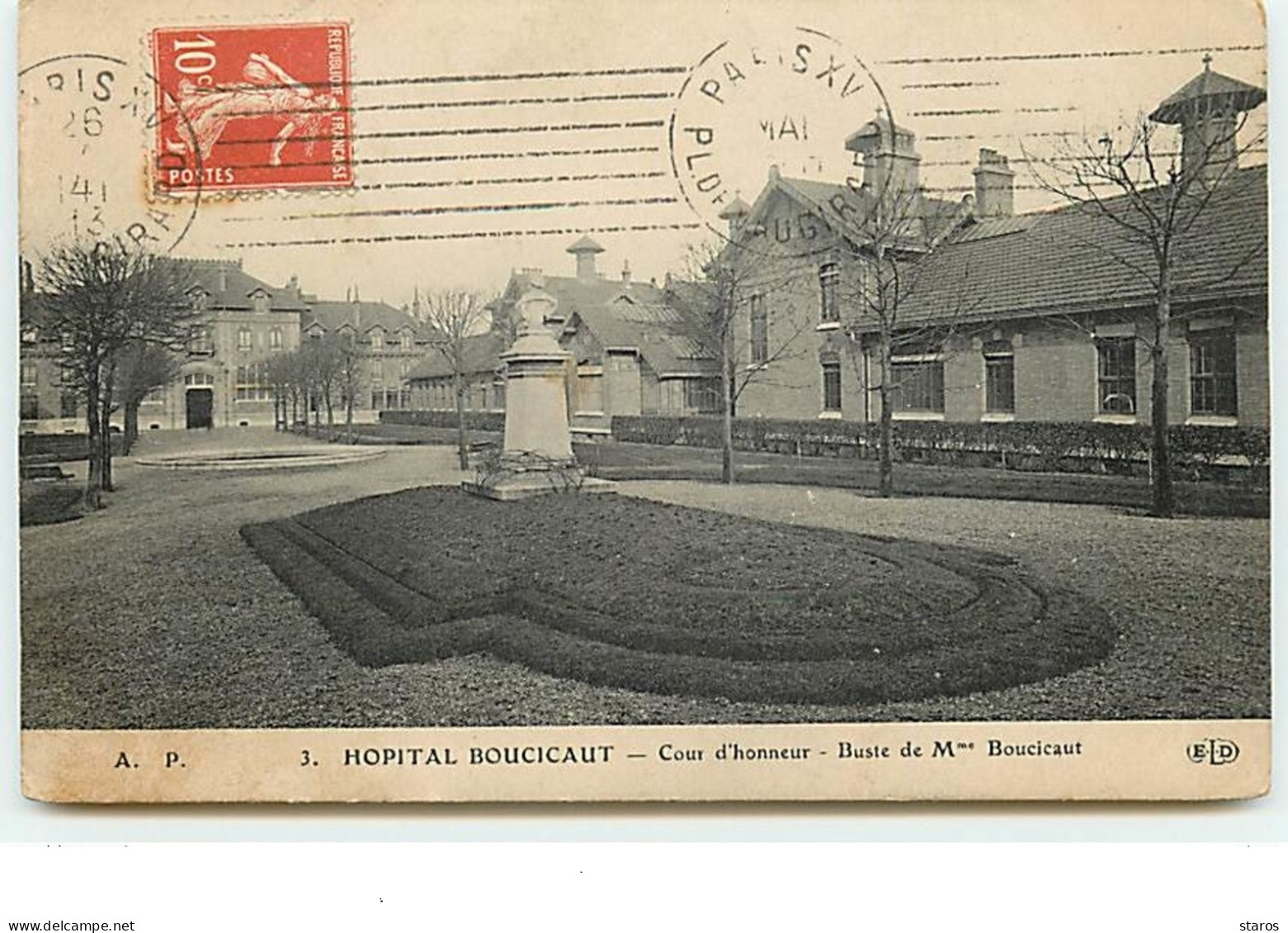 PARIS - Hôpital Boucicaut - Cour D'Honneur - Buste De Mr Boucicaut - N°3 - ELD - Santé, Hôpitaux