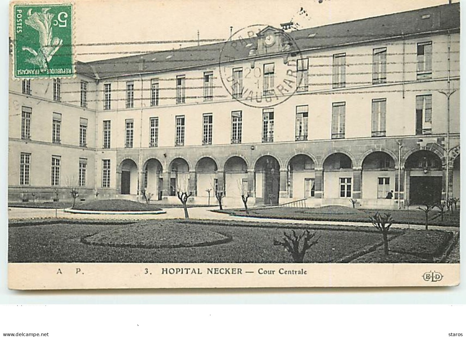 PARIS - Hôpital Necker - Cour Centrale - N°3 - ELD - Santé, Hôpitaux
