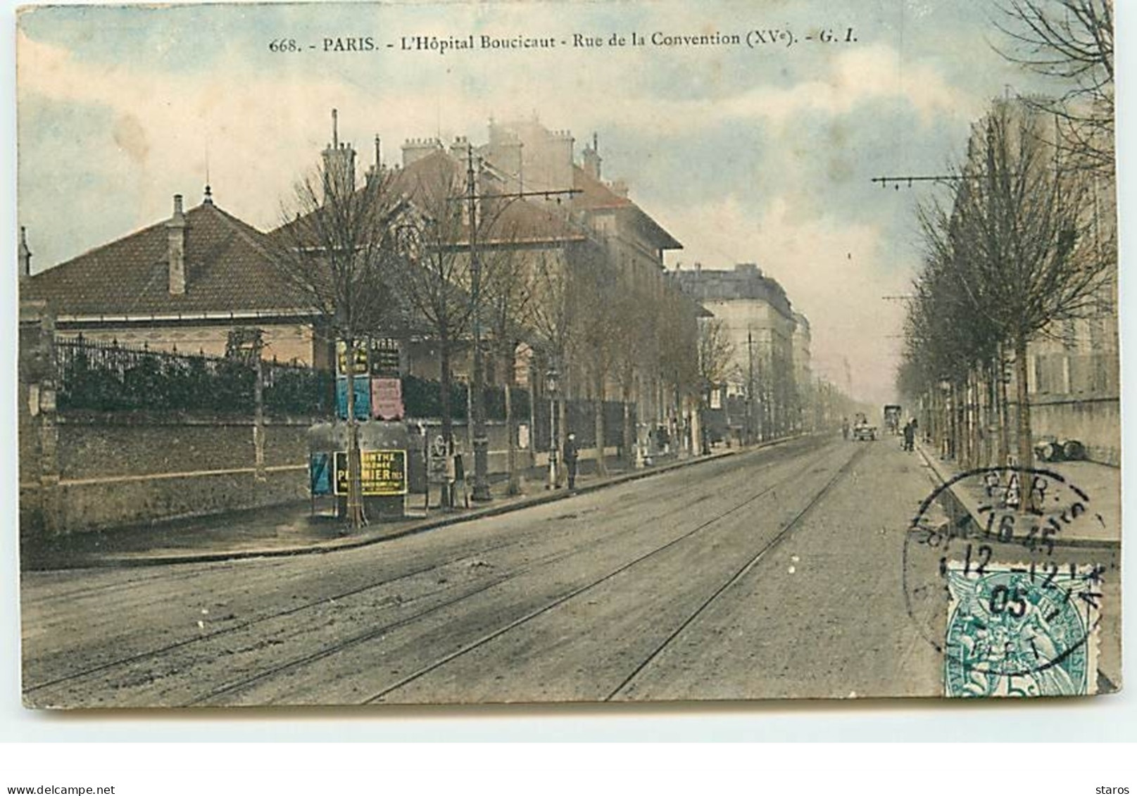 PARIS - L'Hôpital Boucicaut - Rue De La Convention - Santé, Hôpitaux