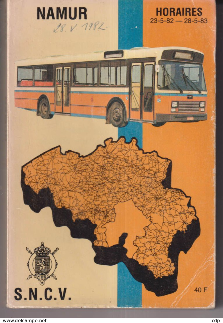 Guide Horaires De Bus PROVINCE DE NAMUR 1982-83 - Europe