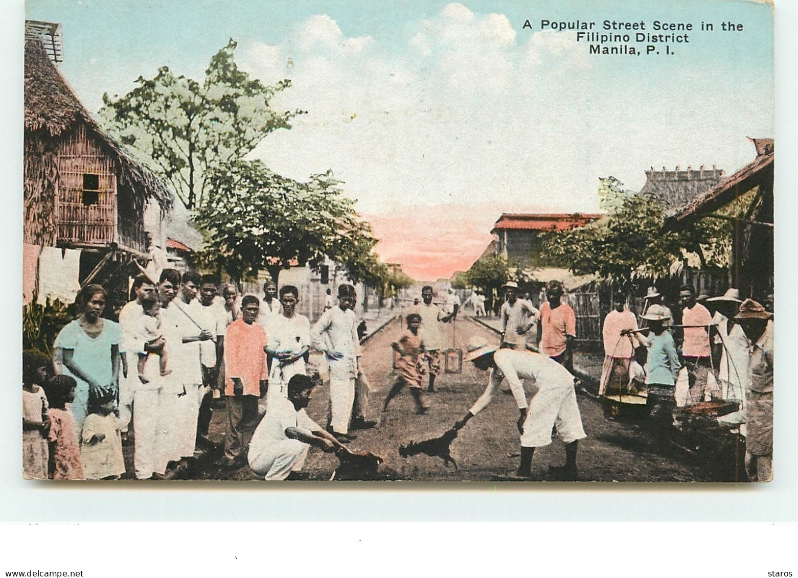 A Popular Street Scene In The Fillipino District Manilla - Philippines