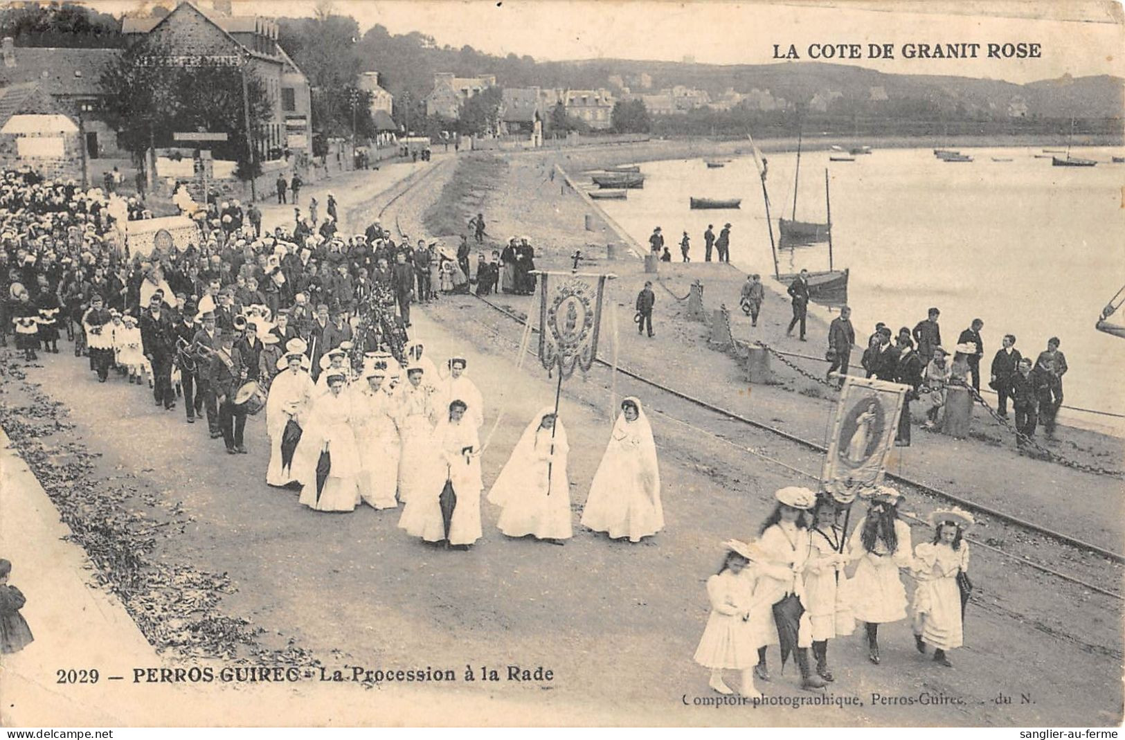 CPA 22 PERROS GUIREC / LA PROCESSION A LA RADE - Perros-Guirec