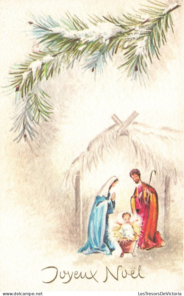 FETES ET VOEUX - Joyeux Noël - L'étable De Jésus - Colorisé - Carte Postale Ancienne - Otros & Sin Clasificación