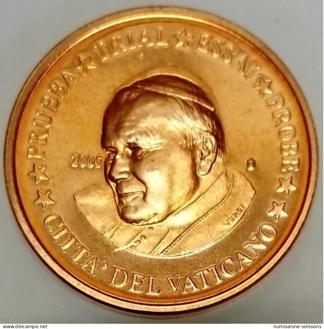VATICAN - 1 EURO CENT 2005 - JEAN PAUL II - PROTOTYPE - FDC - Vatican