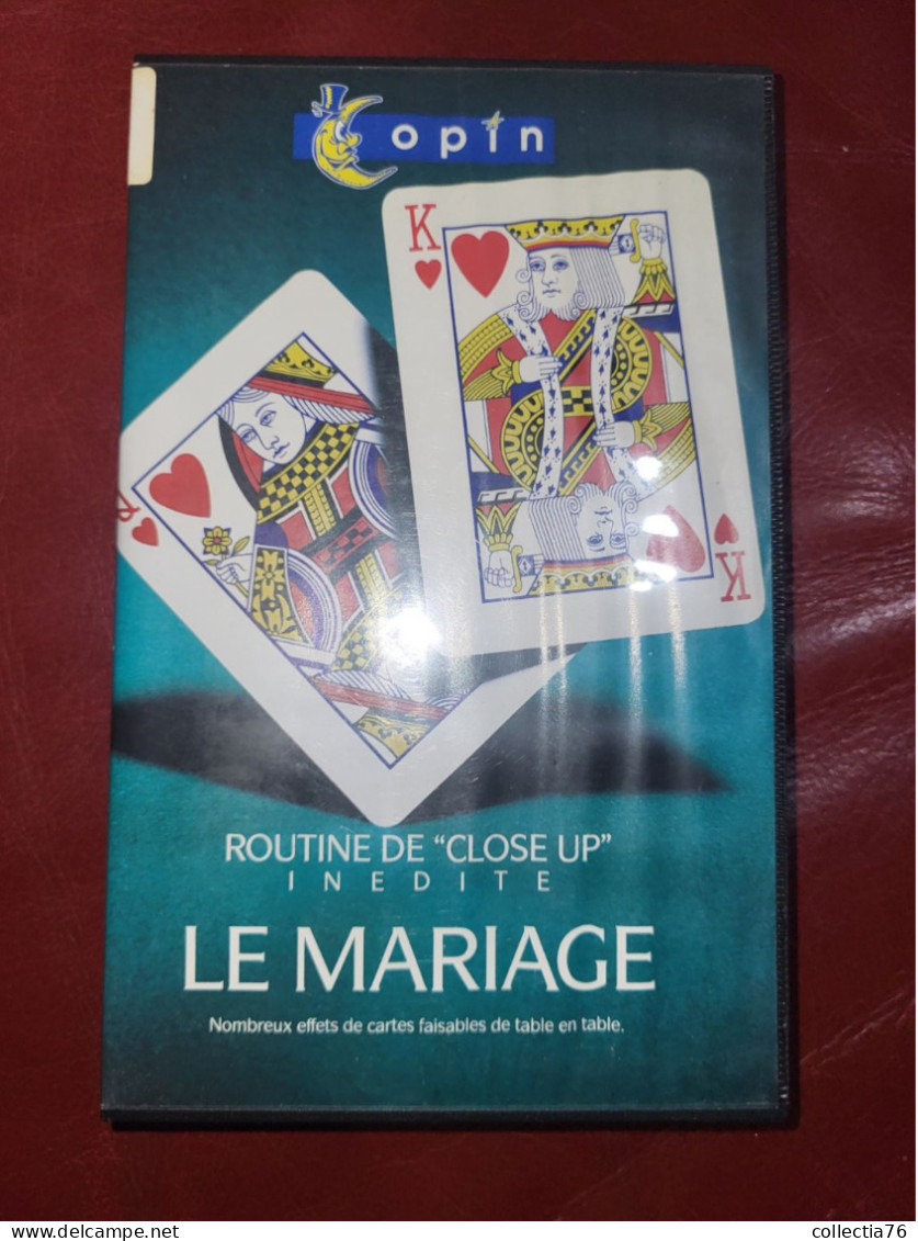 RARE CASSETTE VIDEO VHS PRESTIDIGITATION  MAGIE CARTES ROUTINE DE CLOSE UP INEDITE LE MARIAGE COPIN 20 MINUTES - Dokumentarfilme