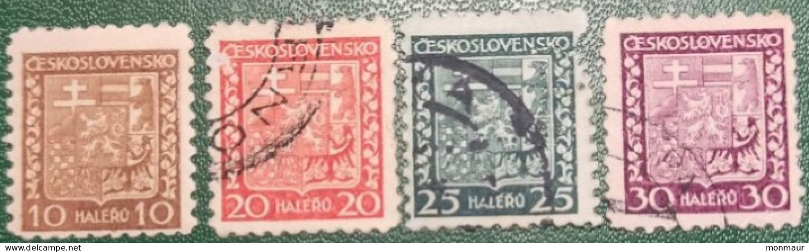 CECOSLOVACCHIA  1929-31 ARMOIRIES STEMMIS YT 253-254-255-256 - Used Stamps