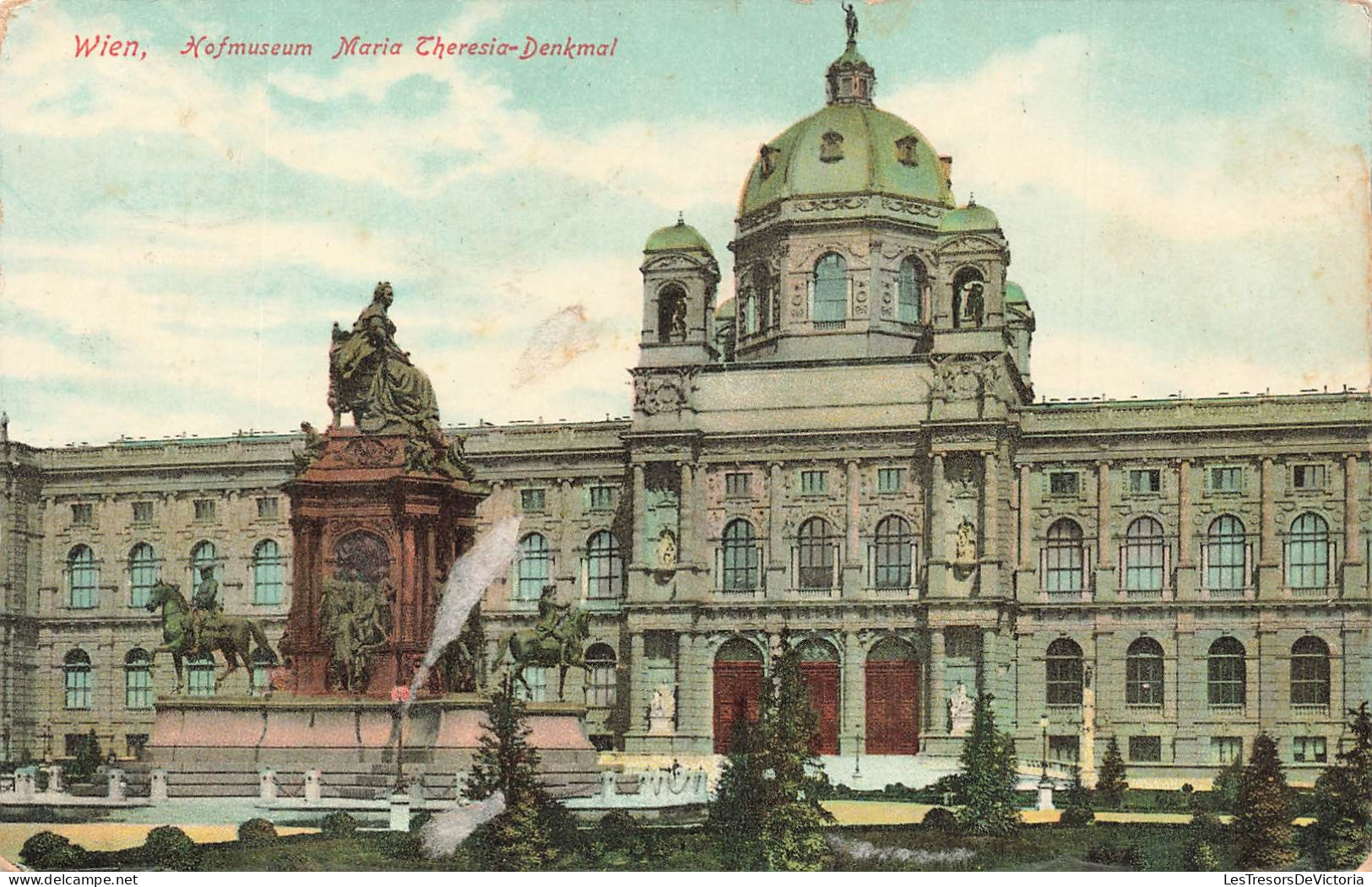 AUTRICHE - Wien - Hofmuseum Maria Theresia Denkmal - Un Statut - Une église - Carte Postale Ancienne - Churches