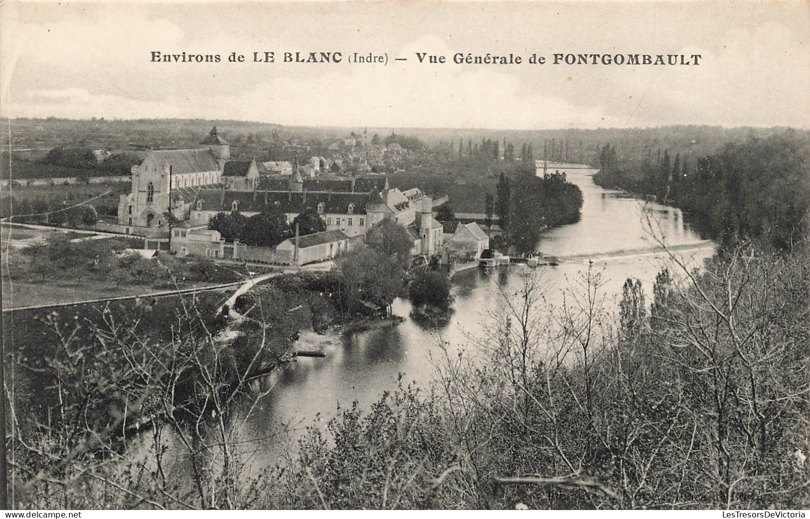 FRANCE - Environs De Le Blanc - Vue Générale De Fontgombault - Carte Postale Ancienne - Le Blanc