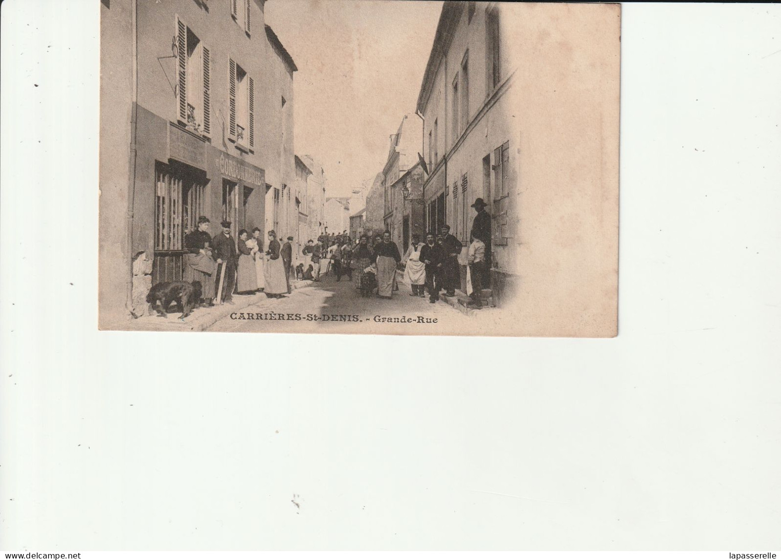 78- Carrières St Saint Denis 1907- Grande Rue (Carrières Sur Seine Commerces Cordonnerie, Tabac) - Carrières-sur-Seine