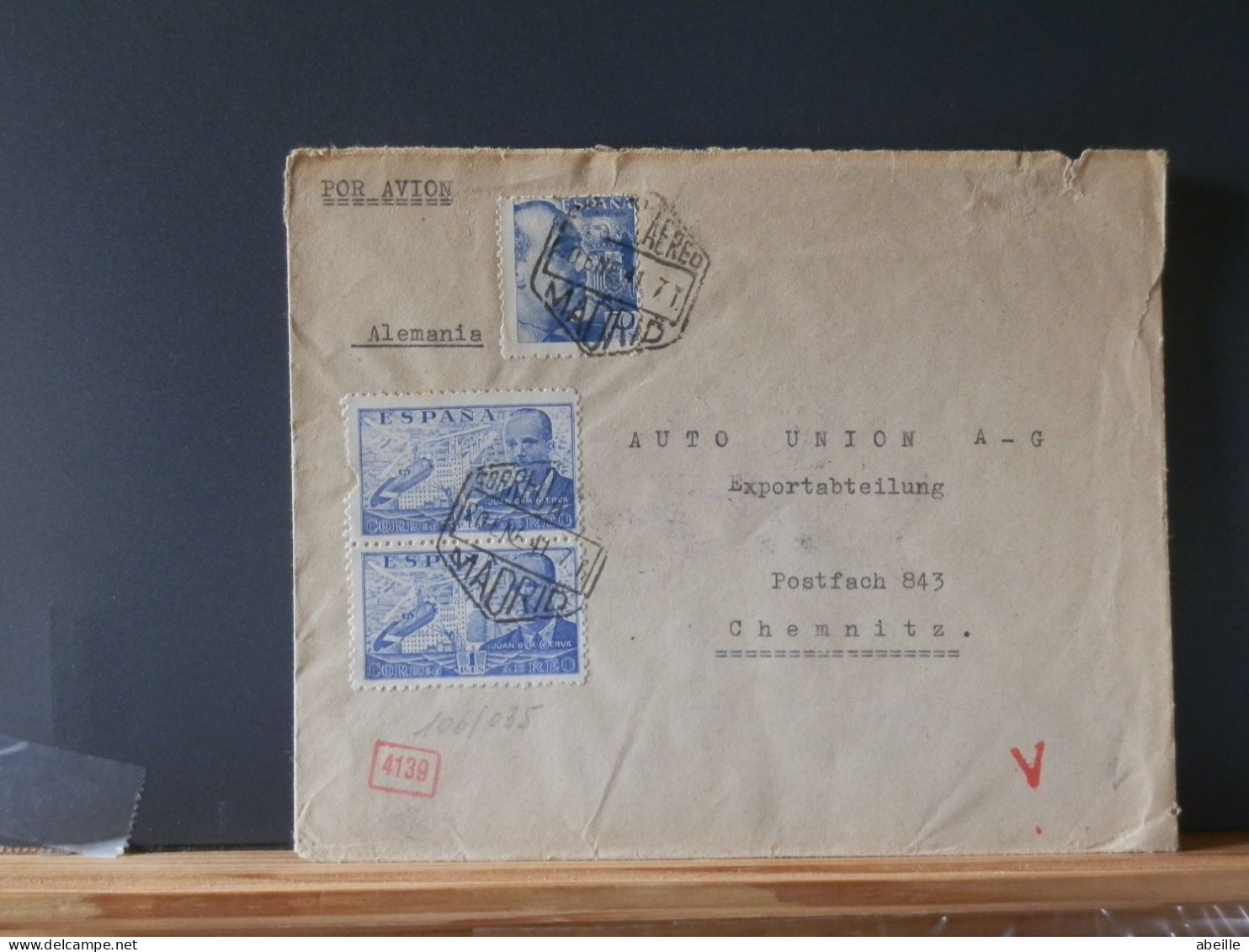 1O6/035  LETTRE  1941  POUR ALLEMAGNE DOUBLE CENSURE - Brieven En Documenten