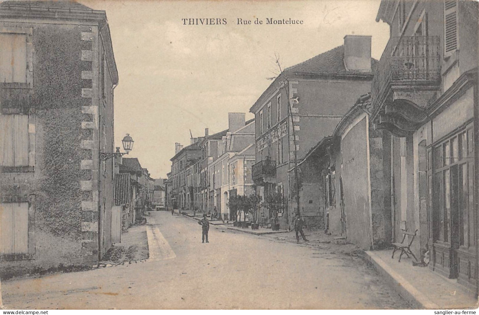 CPA 24 THIVIERS / RUE DE MONTELUCE - Sonstige & Ohne Zuordnung