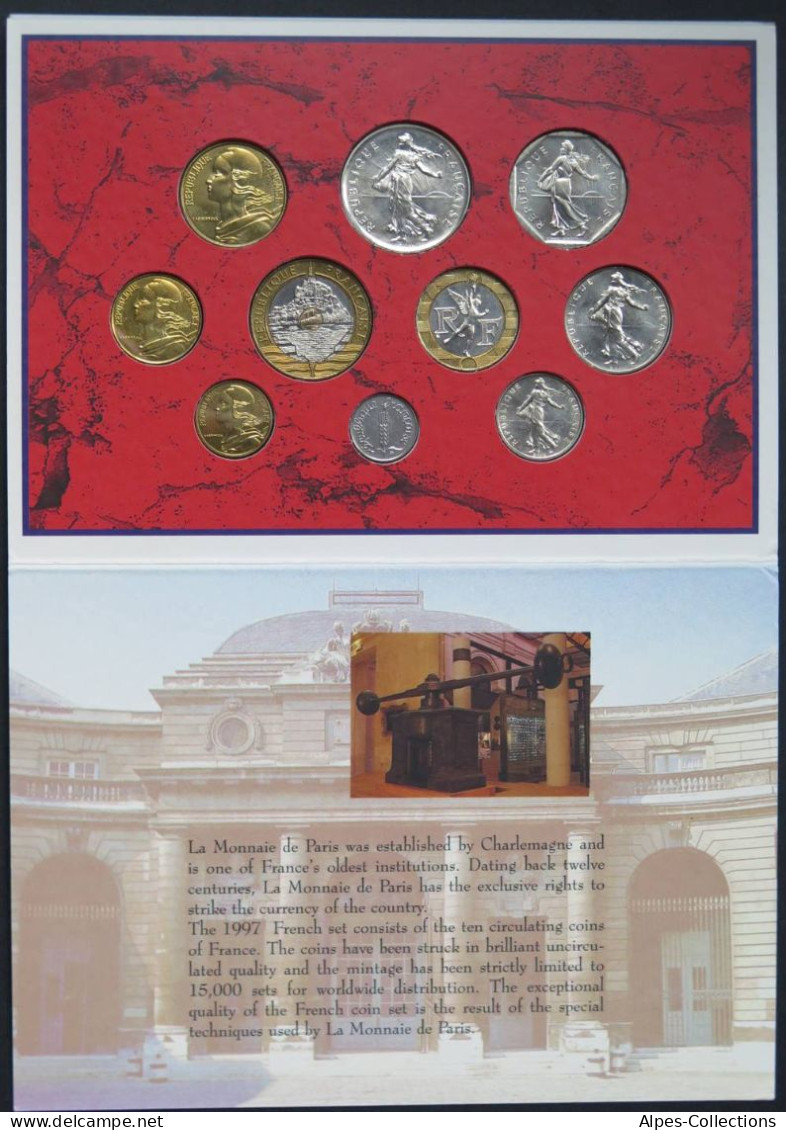 F5200.18 - COFFRET BU - 1997 - 1 Centime à 20 Francs - BU, BE, Astucci E Ripiani