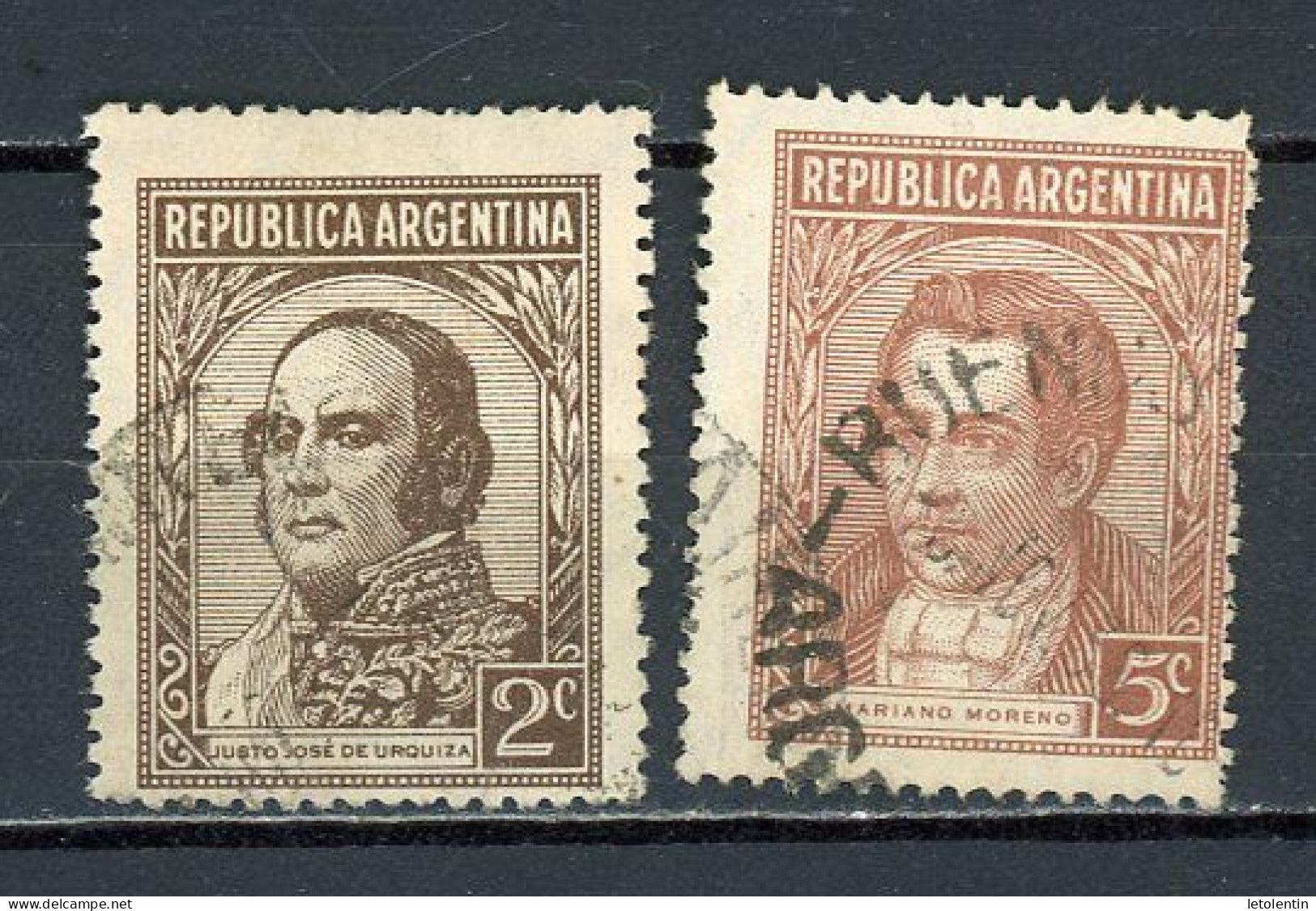 ARGENTINE :  CÉLÉBRITÉS  - N° Yvert 365+368 Obli. - Used Stamps