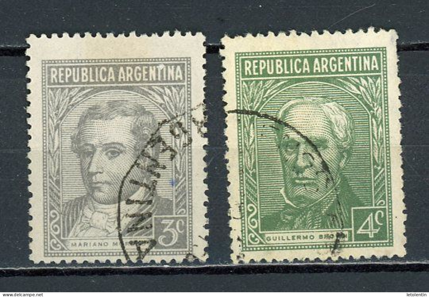 ARGENTINE :  CÉLÉBRITÉS  - N° Yvert 392+393 Obli. - Used Stamps