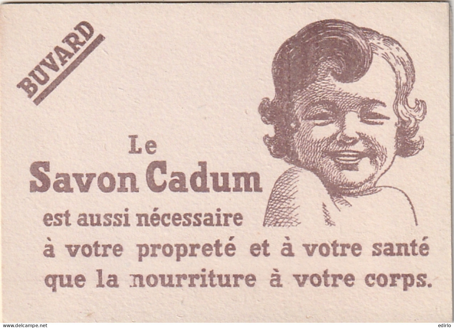 *** BUVARDS  ***  BUVARD 16 X 11,4 Le Savon CADUM Bébé TTB - Perfume & Beauty