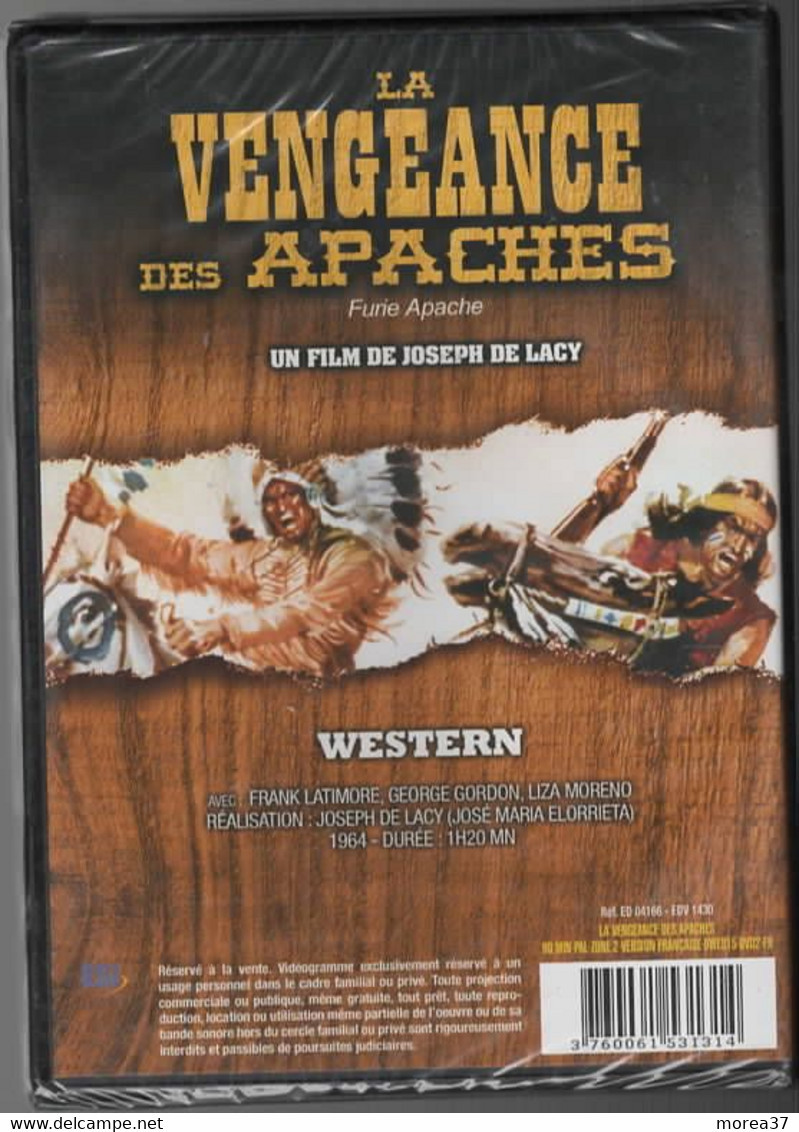 LA VENGEANCE DES APACHES    Avec FRANCK LATIMORE     C31 - Western