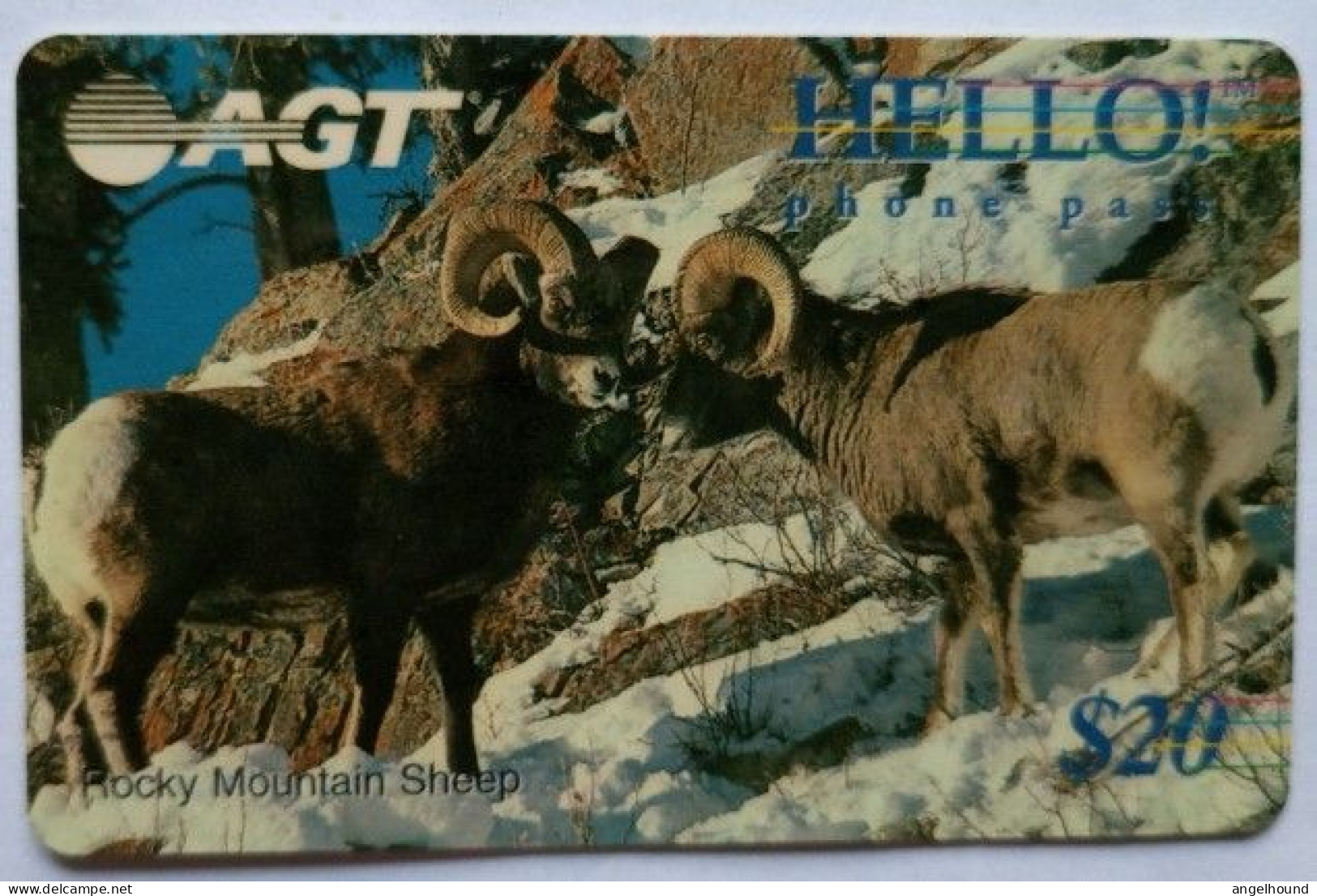 Canada AGT Hello Phone Pass $20 Prepaid ( No Pin ) - Rocky Mountain Sheep - Kanada