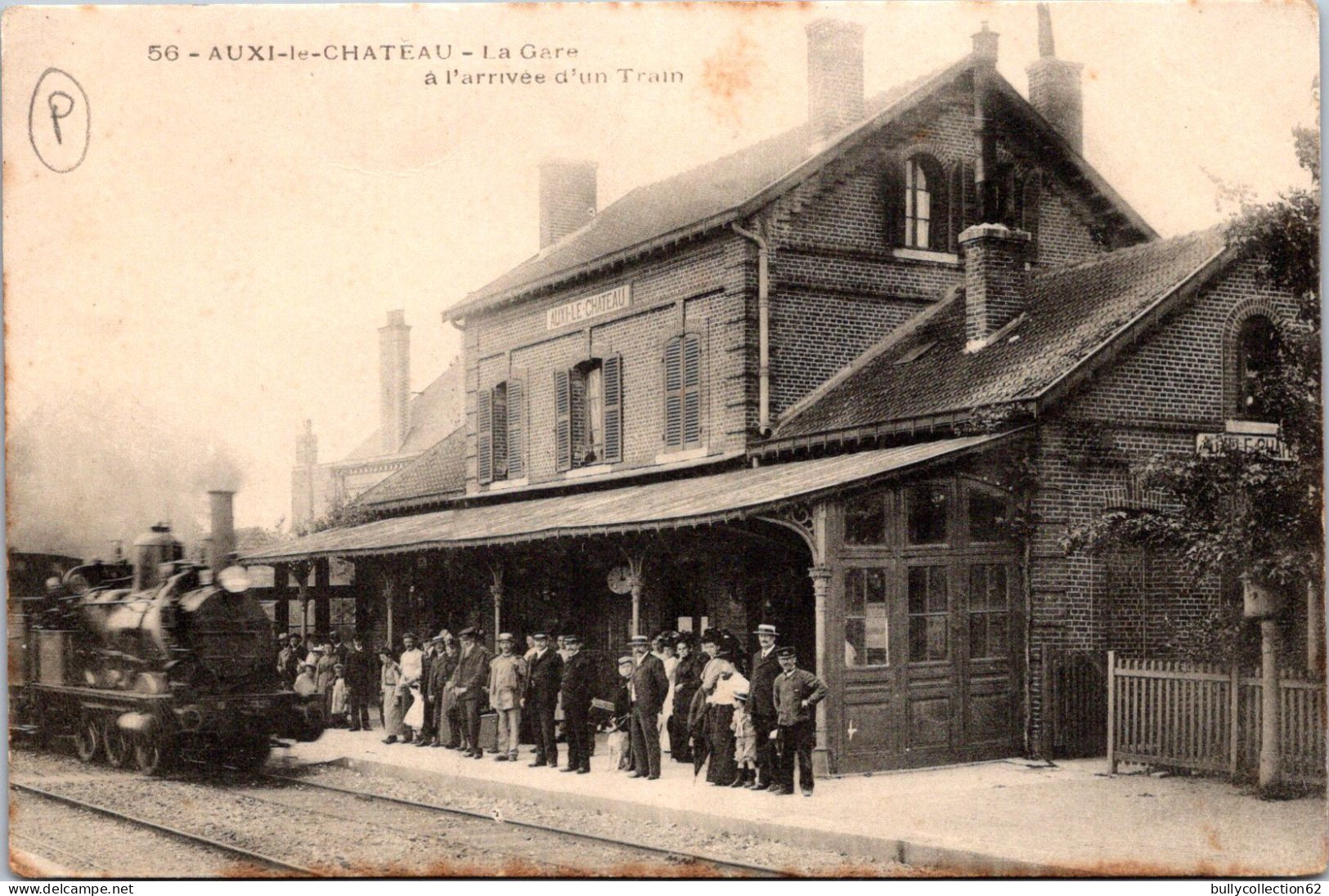 CPA - SELECTION -  AUXI LE CHATEAU - La Gare à L'arrivée D'un Train - Auxi Le Chateau