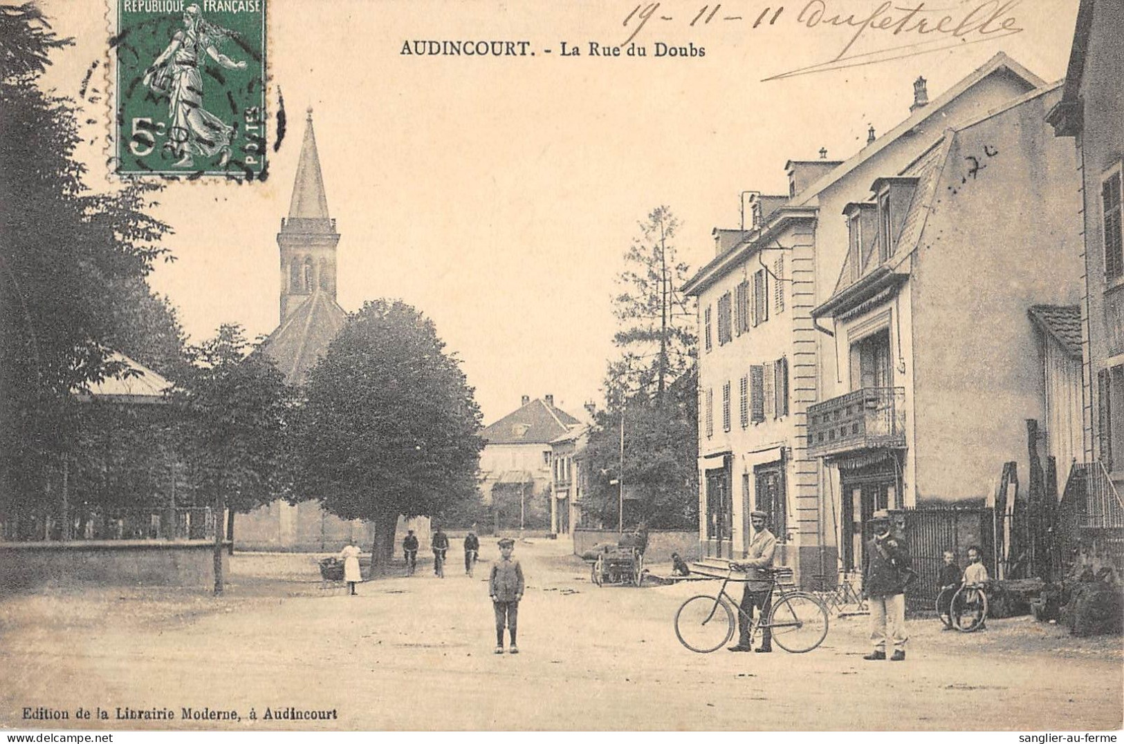 CPA 25 AUDINCOURT / RUE DU DOUBS - Other & Unclassified