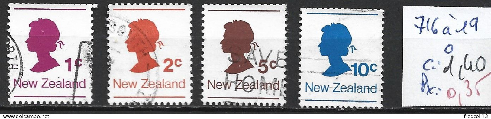 NOUVELLE-ZELANDE 716 à 19 Oblitérés Côte 1.40 € - Used Stamps